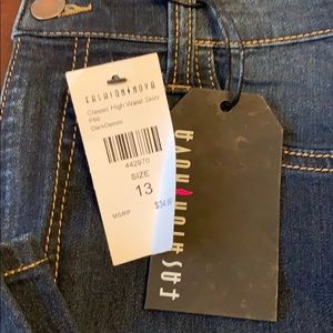 High Waist Skinny Dark Denim